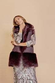 Silvia Burgundy Vest