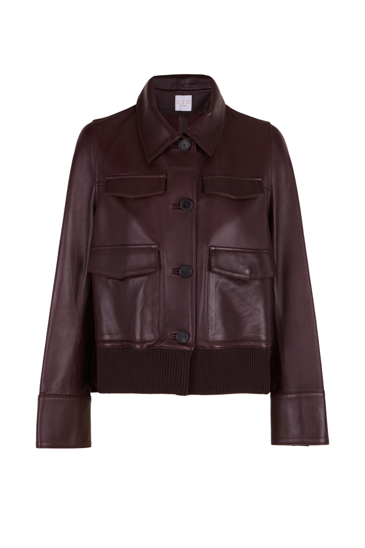 Chaqueta Piel Kylis Burgundy