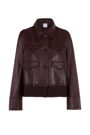 Kylis Leather Jacket Burgundy
