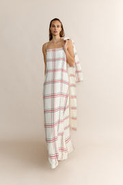 Vestido Bianca Cuadros Blanco