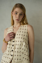 Chaleco Bianca Ovalos Beige