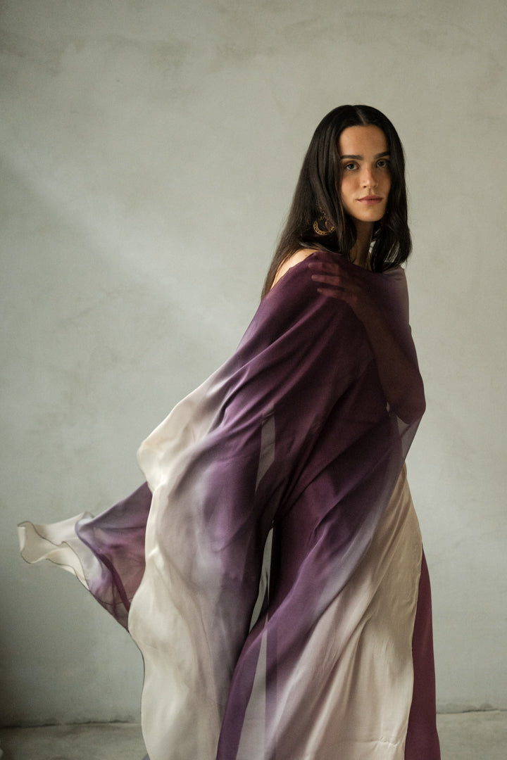 Chal Chiffon Malibu Morado -Blanco