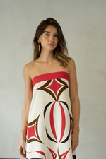 Load image into Gallery viewer, Vestido Adele Mini Constelaciones Strawberry
