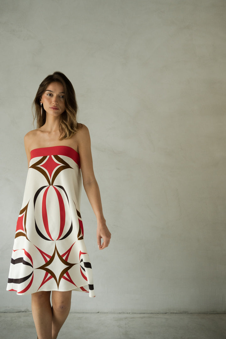Vestido Adele Mini Constelaciones Strawberry