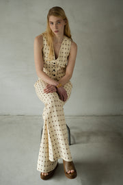 Chaleco Bianca Ovalos Beige