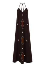 Load image into Gallery viewer, Vestido Ginger Ovalos Choco
