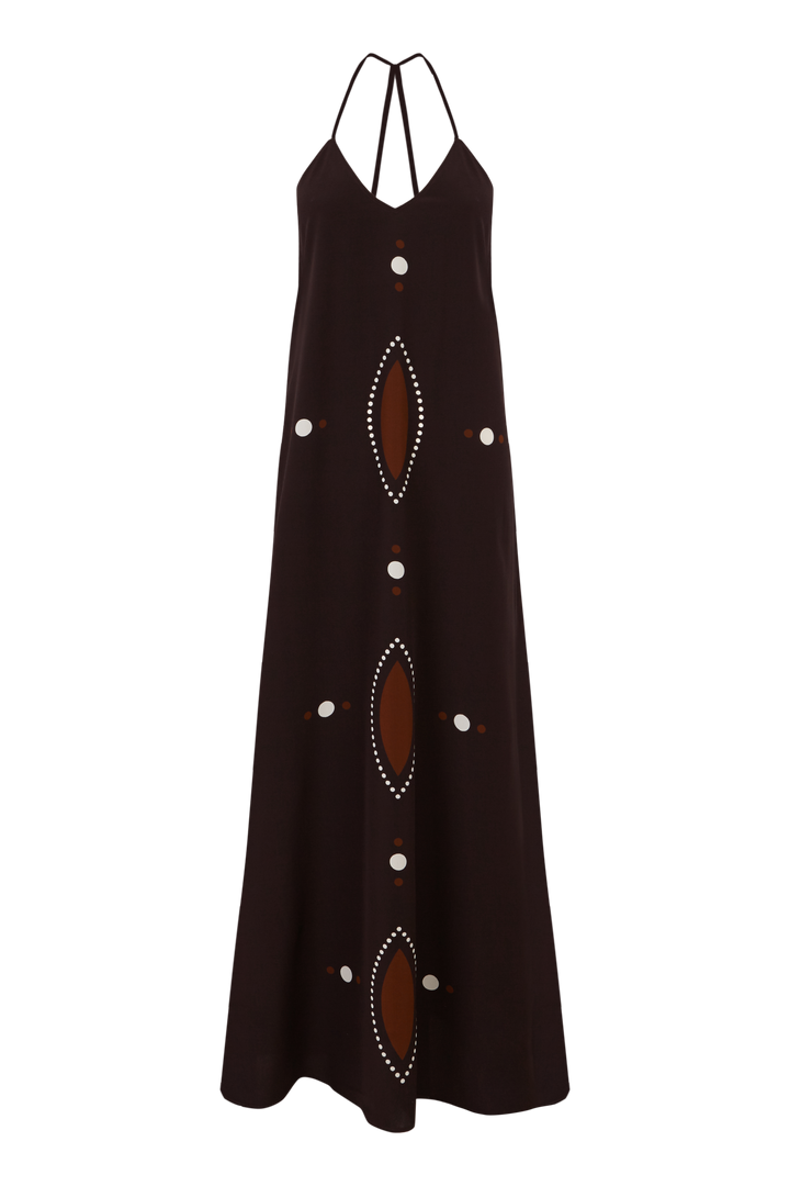 Vestido Ginger Ovalos Choco