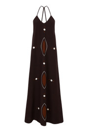Vestido Ginger Ovalos Choco