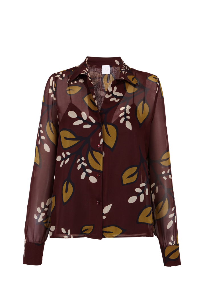 Camisa Diane Nocturno Burdeos Chiffon