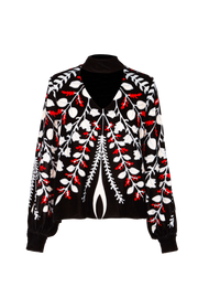 Blusa Lily Bouquet Black Velvet