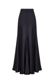 Diandra Black Silk Double Layer Skirt