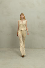 Load image into Gallery viewer, Chaleco Bianca Ovalos Beige
