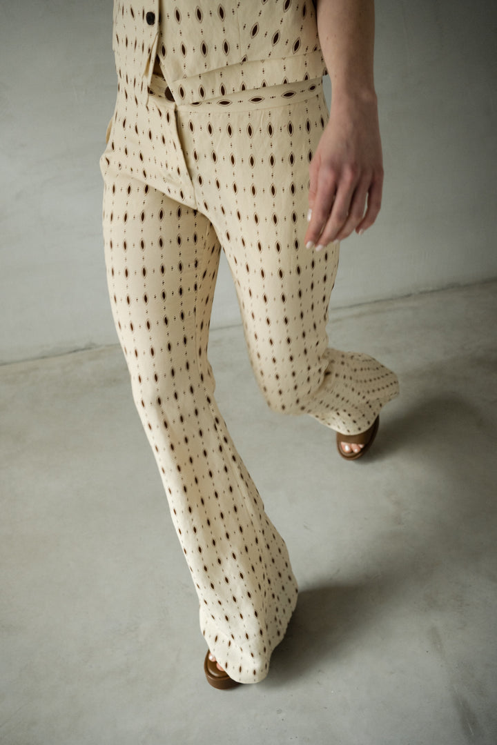 Pantalon Frankie - Ovalos Beige