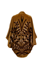 Kimono Velvet Bouquet Mostaza