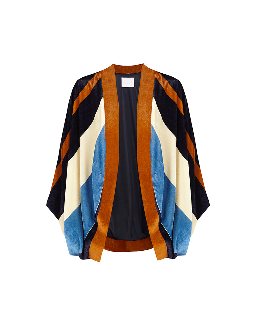 Kimono Velvet Tramablue