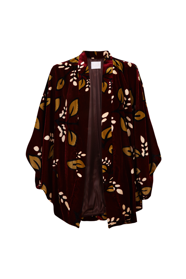 Kimono Nocturno Burgundy