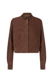 Nicola Shirt Brown Suede