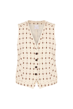Load image into Gallery viewer, Chaleco Bianca Ovalos Beige
