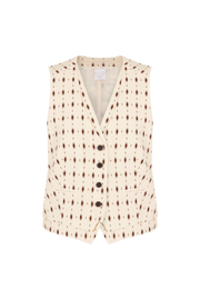 Chaleco Bianca Ovalos Beige