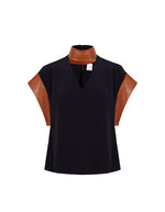 Load image into Gallery viewer, Top Isabella Navy Cognac
