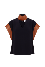 Cargar imagen en el visor de la Galería, Top Isabella Navy Cognac
