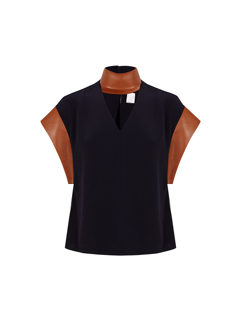Top Isabella Navy Cognac