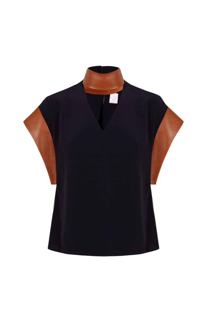Top Isabella Navy Cognac