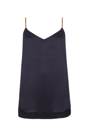 Inés B Black Silk Top