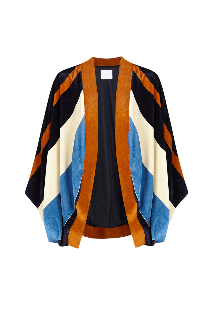 Kimono Velvet Tramablue