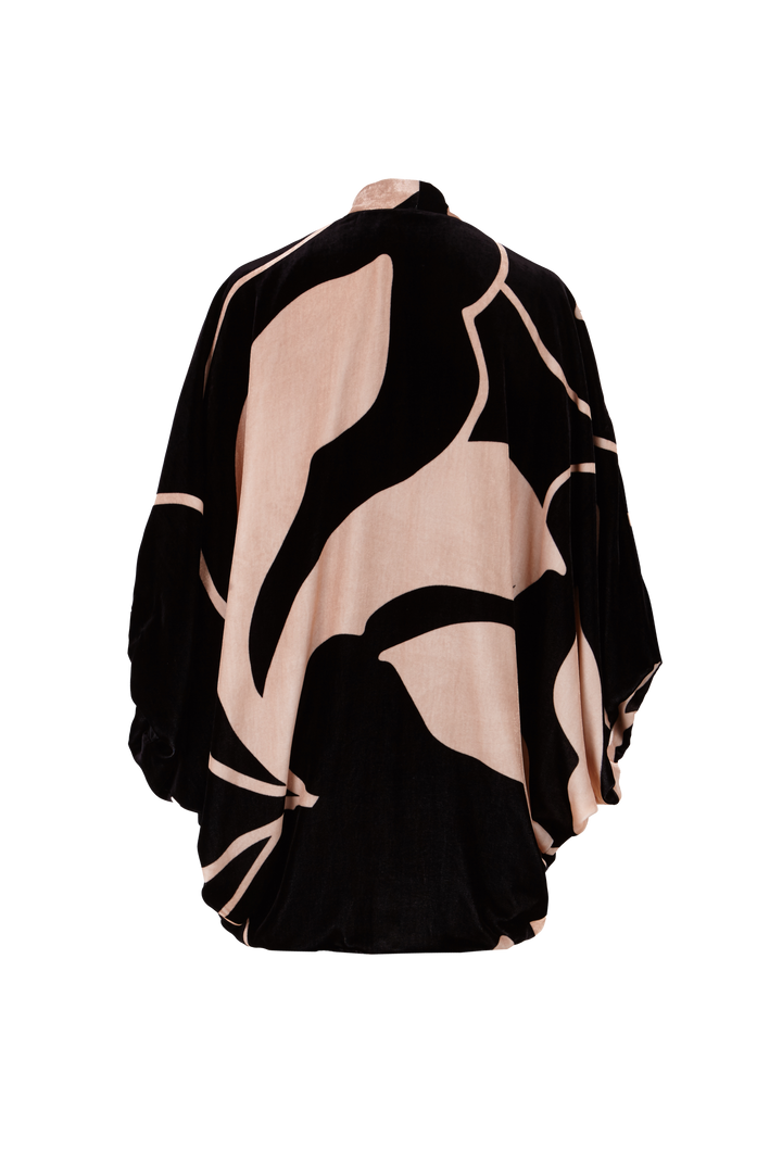 Kimono Orquídea Velvet B&W