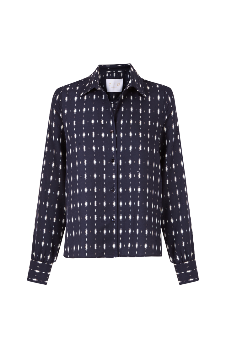 Camisa Diane Ovalos Blue