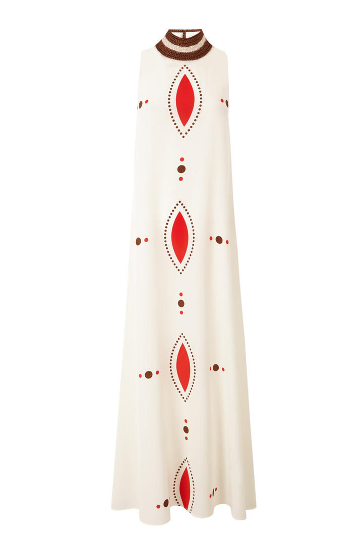 Vestido Kom - Ovalos Beige